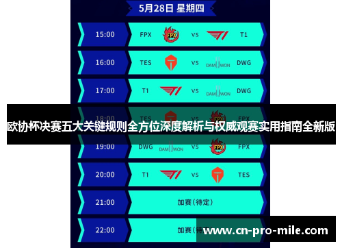 欧协杯决赛五大关键规则全方位深度解析与权威观赛实用指南全新版